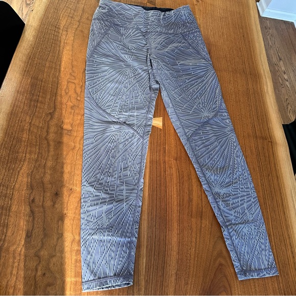 Sweaty Betty Pants - Sweaty Betty Power Pocket Workout 7/8 Legging- Moonrock Purple Palm Prin…
